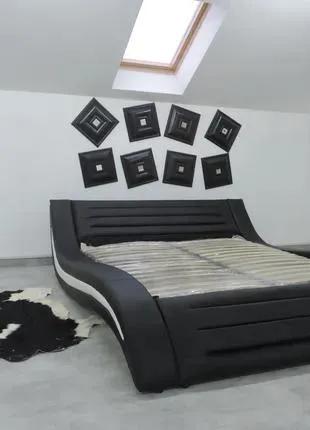 Кровать с подъемным механизмом,кожаная двуспальная кровать Malibu