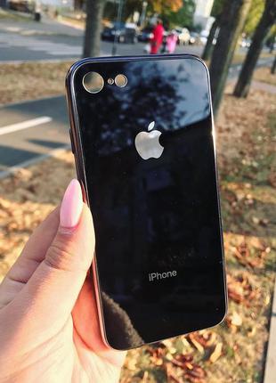 Скляний чохол на айфон glass case для iphone