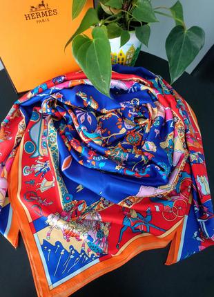 Очаровательный шёлковый платок в стиле hermes 🐎
