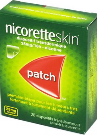 Никотиновый пластырь Никоретте 25 мг, Франция, 28 шт в упаковке