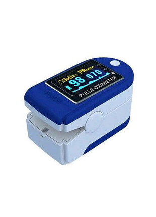 Пульсоксиметр LK-88 Цветной OLED дисплей - Синий + батарейки