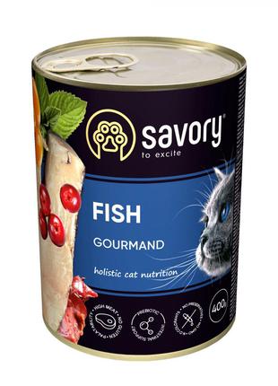 Консерви для котів Savory з рибою 400 г