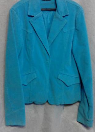 Вельветовый пиджак sutherland,цвета бирюзы