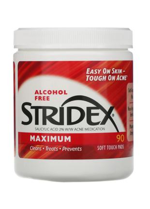 Stridex maximum, Очищаючі серветки з 2% саліцилової к-ту, 90 шт
