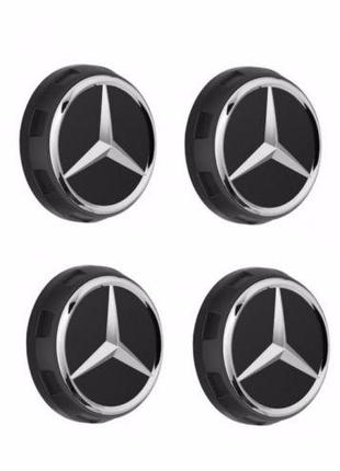 Колпачок на диск черный матовый AMG Mercedes-Benz Новый Оригин...