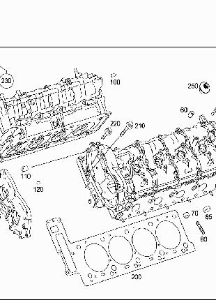 Прокладка головки блока целиндров левая Mercedes-Benz M273 / G...