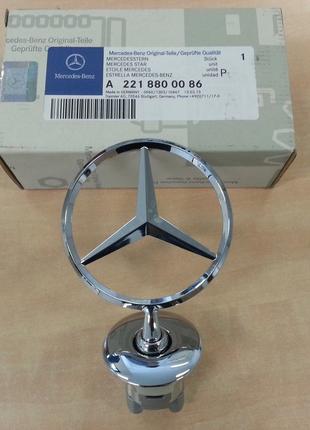 Эмблема Звезда Mercedes W212 Значек Оригинал Новый Герб прицел