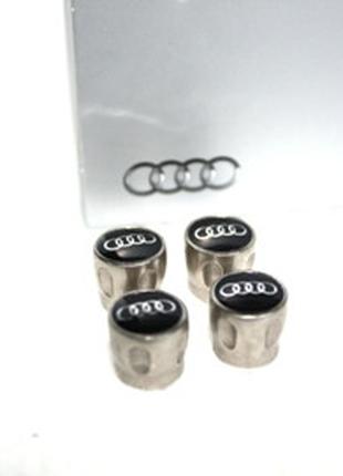 Колпачки черные на ниппеля дисков Audi A3/ A4/ A5/ A6/ A8/ TT/...