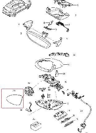 Стекло зеркала левое Porsche Cayenne 958 11-2016 Новое Оригина...
