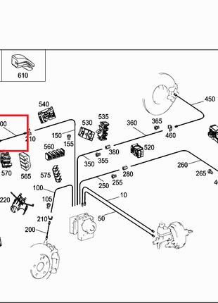 Шланг тормозной передний Mercedes-Benz S-Class W222 Новый Ории...