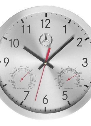Настінний годинник Mercedes-Benz з гігрометром і термометром M...