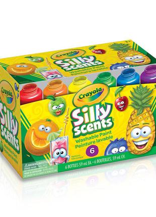 Дитяча фарба Crayola Silly Scents, що миється з запахом 6шт.