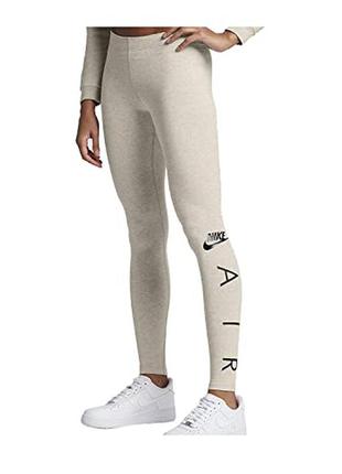 Спортивні жіночі легінси nike womens air swoosh leggings oatmeal