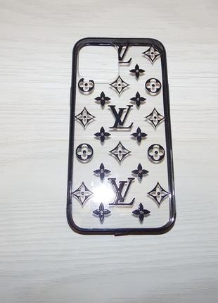 Чехол louis vuitton для iphone 12 pro max с тремя лого
