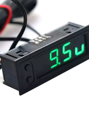 Годинник вольтметр термометр +терморегулятор