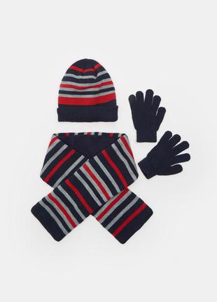 Набір шапка, шарф, рукавички комплект шапочка шарфик рукавички...