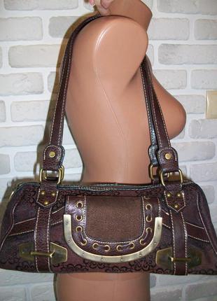 Женская сумка charlotte reid оригинал! 100% кожа+текстиль!