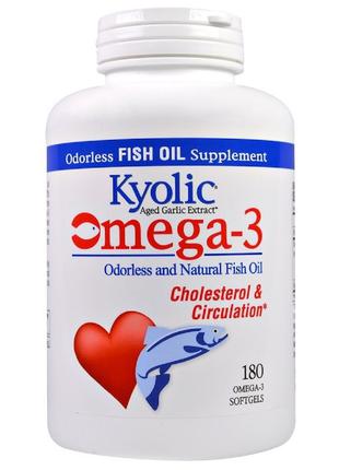 Омега-3, натуральный рыбий жир без запаха, Omega-3, Cholestero...