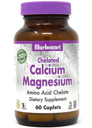 Хелатный Кальций и Магний, Chelated Calcium Magnesium, Bluebon...