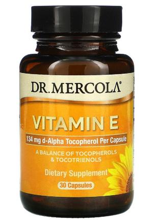 Витамин E, Vitamin E, Dr. Mercola, 30 капсул