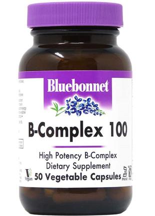 B-Комплекс 100, B-Complex, Bluebonnet Nutrition, 50 вегетариан...