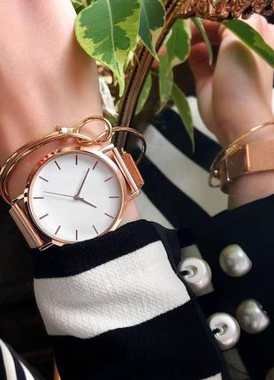 Женские часы Classic steel watch розовое золото, жіночий годин...