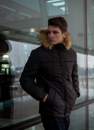 Мужская зимняя куртка alaska черная