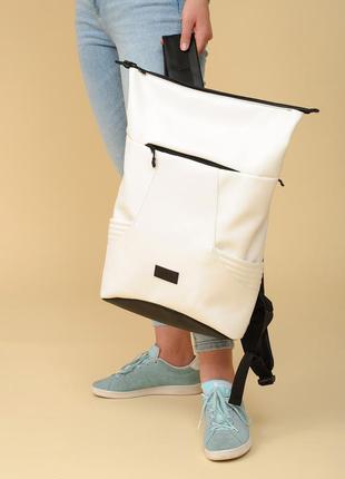 Женский вместительный белый брендовый рюкзак для школы/путешес...