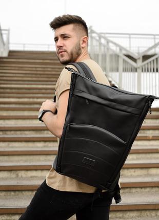 Мужской вместительный черный брендовый рюкзак для школы/путеше...