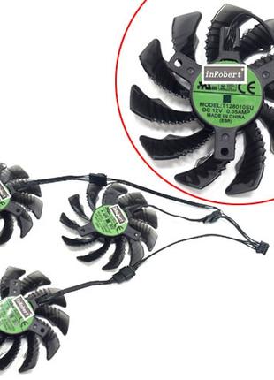 Вентиляторы 3шт 75мм 12В 4пин T128010SU GTX 980 1060 1070 1080