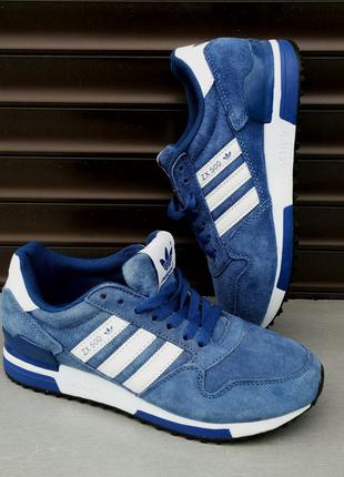 Adidas zx 500 кросівки жіночі сині нубук, розмір 39