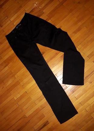 Класичні штани, джинси чорні прямі класичні приталені, джинсов...