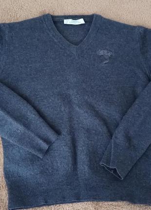 Пуловер versace 100% шерсть.