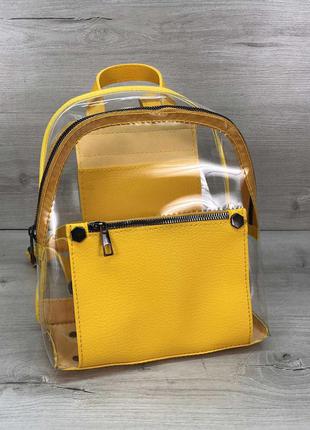 Желтый рюкзак силиконовый рюкзак прозрачный рюкзак рюкзачок