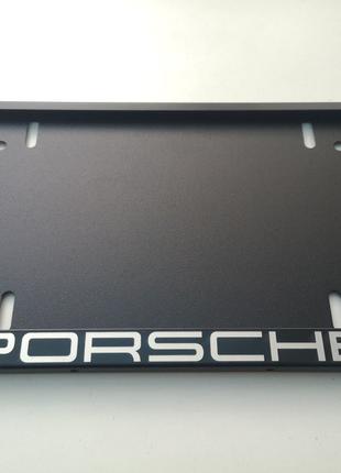 Рамка для номера авто. Номерна рамка авто з написом Porsche...