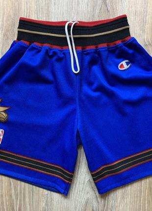 Подростковые винтажные баскетбольные шорты philadelphia 76ers