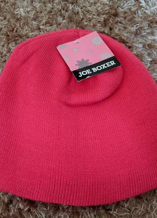 Классная женская розовая шапка