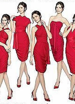 Красное сексуальное платье трансформер