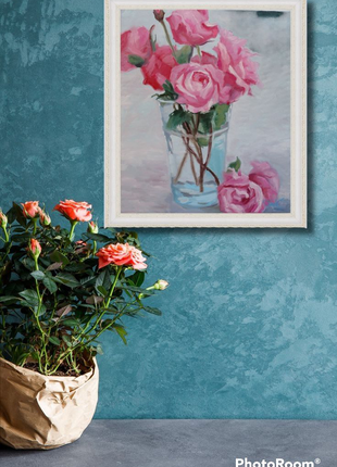 Интерьерная картина "Розовые розы"