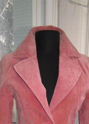 Стильная  женская велюровая куртка-пиджак leathertex.  Лот 95