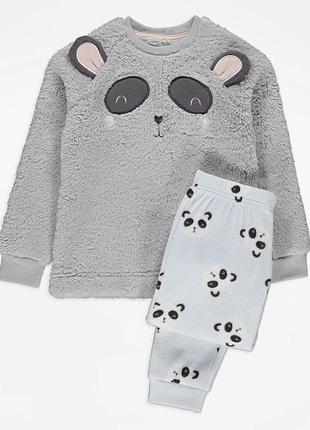 Пижама панда флисовая детская для девочки george 210909