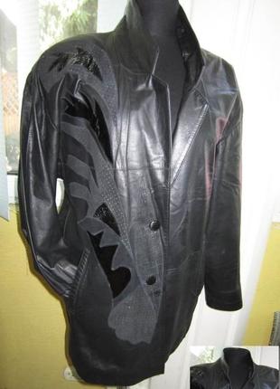 Большая стильная женская кожаная куртка vision. лот 177