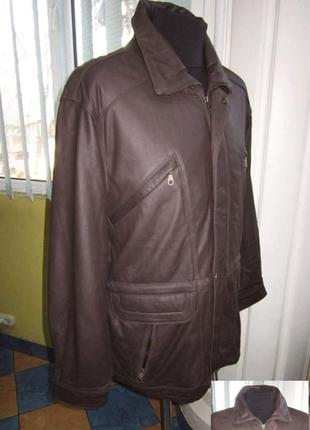 Утеплённая кожаная мужская куртка stanford. сша. лот 312