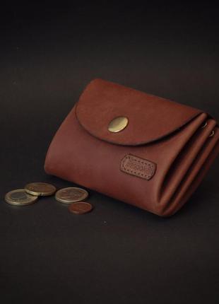 Маленький женский кожаный кошелек с отделением для монет (конь...
