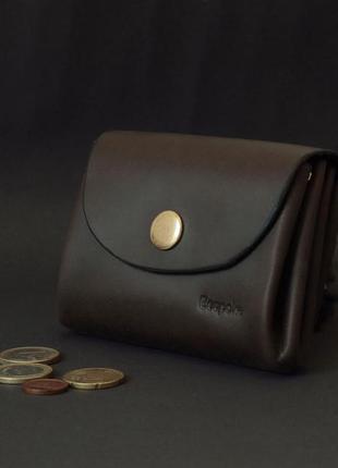 Небольшой женский кошелек с монетницей (коричневый) ,подарок д...