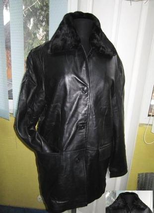 Женская утеплённая кожаная куртка echtes leder. лот 352