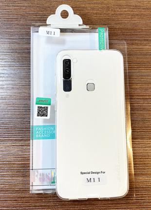 Чехол-накладка на телефон Samsung M11 прозрачный
