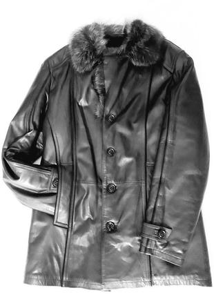 Куртка зимняя кожа и мех 100%