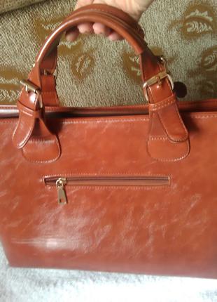 Женская сумка сумочка рыжая коричневая