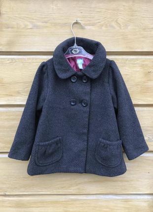 Кашемировое пальто gap, пальтишко на девочку,серое пальто